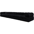Meridian Furniture Orin Black Velvet Performance Fabric 5 pc. Modular Sofa