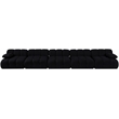 Meridian Furniture Orin Black Velvet Performance Fabric 5 pc. Modular Sofa