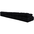 Meridian Furniture Orin Black Velvet Performance Fabric 5 pc. Modular Sofa