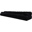 Meridian Furniture Orin Black Velvet Performance Fabric 5 pc. Modular Sofa