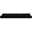 Meridian Furniture Orin Black Velvet Performance Fabric 5 pc. Modular Sofa