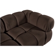 Meridian Furniture Orin Brown Velvet Performance Fabric 2 pc. Modular Sofa