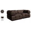 Meridian Furniture Orin Brown Velvet Performance Fabric 2 pc. Modular Sofa