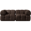 Meridian Furniture Orin Brown Velvet Performance Fabric 2 pc. Modular Sofa