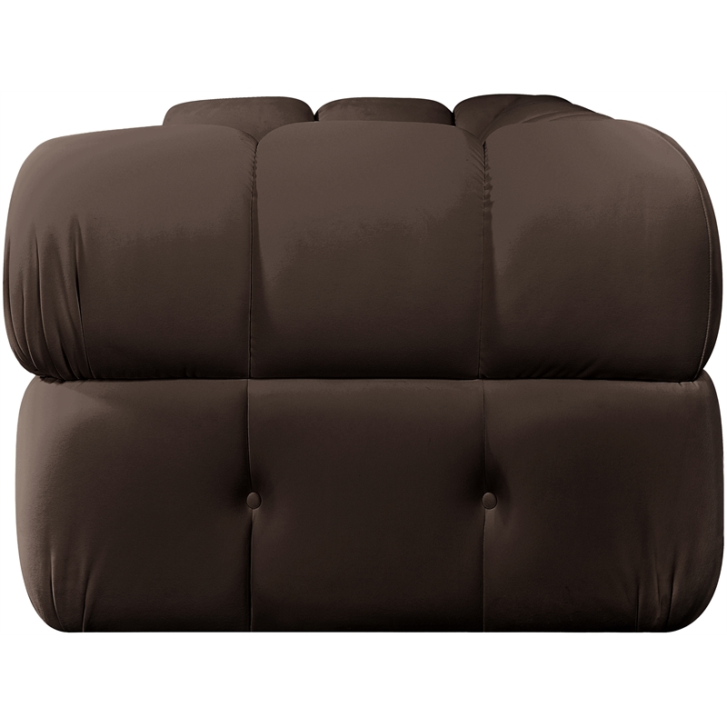 Meridian Furniture Orin Brown Velvet Performance Fabric 2 pc. Modular Sofa