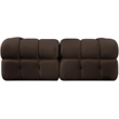 Meridian Furniture Orin Brown Velvet Performance Fabric 2 pc. Modular Sofa