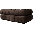 Meridian Furniture Orin Brown Velvet Performance Fabric 2 pc. Modular Sofa