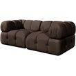 Meridian Furniture Orin Brown Velvet Performance Fabric 2 pc. Modular Sofa