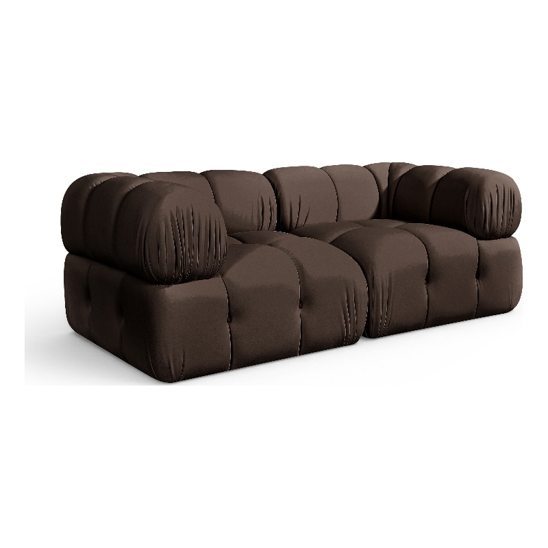 Meridian Furniture Orin Brown Velvet Performance Fabric 2 pc. Modular Sofa