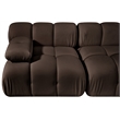Meridian Furniture Orin Brown Velvet Performance Fabric 2 pc. Modular Sofa