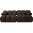 Meridian Furniture Orin Brown Velvet Performance Fabric 2 pc. Modular Sofa