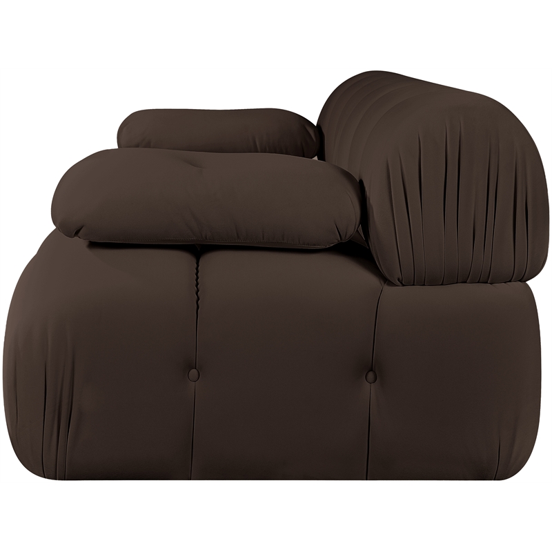 Meridian Furniture Orin Brown Velvet Performance Fabric 2 pc. Modular Sofa