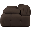 Meridian Furniture Orin Brown Velvet Performance Fabric 2 pc. Modular Sofa