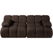 Meridian Furniture Orin Brown Velvet Performance Fabric 2 pc. Modular Sofa