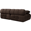 Meridian Furniture Orin Brown Velvet Performance Fabric 2 pc. Modular Sofa