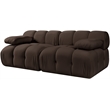 Meridian Furniture Orin Brown Velvet Performance Fabric 2 pc. Modular Sofa