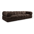 Meridian Furniture Orin Brown Velvet Performance Fabric 3 pc. Modular Sofa