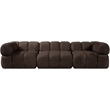 Meridian Furniture Orin Brown Velvet Performance Fabric 3 pc. Modular Sofa