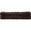 Meridian Furniture Orin Brown Velvet Performance Fabric 3 pc. Modular Sofa