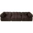 Meridian Furniture Orin Brown Velvet Performance Fabric 3 pc. Modular Sofa