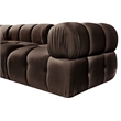 Meridian Furniture Orin Brown Velvet Performance Fabric 3 pc. Modular Sofa