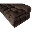 Meridian Furniture Orin Brown Velvet Performance Fabric 3 pc. Modular Sofa