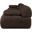 Meridian Furniture Orin Brown Velvet Performance Fabric 3 pc. Modular Sofa