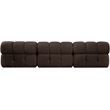Meridian Furniture Orin Brown Velvet Performance Fabric 3 pc. Modular Sofa