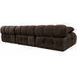 Meridian Furniture Orin Brown Velvet Performance Fabric 3 pc. Modular Sofa
