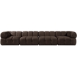 Meridian Furniture Orin Brown Velvet Performance Fabric 4 pc. Modular Sofa