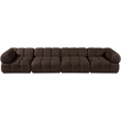 Meridian Furniture Orin Brown Velvet Performance Fabric 4 pc. Modular Sofa