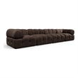 Meridian Furniture Orin Brown Velvet Performance Fabric 4 pc. Modular Sofa