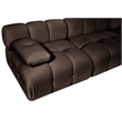 Meridian Furniture Orin Brown Velvet Performance Fabric 4 pc. Modular Sofa