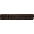 Meridian Furniture Orin Brown Velvet Performance Fabric 4 pc. Modular Sofa