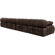 Meridian Furniture Orin Brown Velvet Performance Fabric 4 pc. Modular Sofa