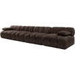 Meridian Furniture Orin Brown Velvet Performance Fabric 4 pc. Modular Sofa