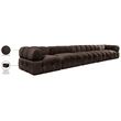 Meridian Furniture Orin Brown Velvet Performance Fabric 5 pc. Modular Sofa