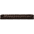 Meridian Furniture Orin Brown Velvet Performance Fabric 5 pc. Modular Sofa