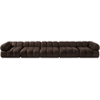 Meridian Furniture Orin Brown Velvet Performance Fabric 5 pc. Modular Sofa