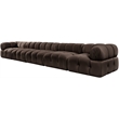 Meridian Furniture Orin Brown Velvet Performance Fabric 5 pc. Modular Sofa