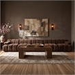Meridian Furniture Orin Brown Velvet Performance Fabric 5 pc. Modular Sofa