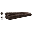 Meridian Furniture Orin Brown Velvet Performance Fabric 5 pc. Modular Sofa