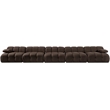 Meridian Furniture Orin Brown Velvet Performance Fabric 5 pc. Modular Sofa
