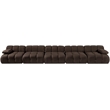 Meridian Furniture Orin Brown Velvet Performance Fabric 5 pc. Modular Sofa