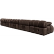 Meridian Furniture Orin Brown Velvet Performance Fabric 5 pc. Modular Sofa