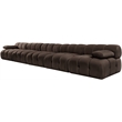 Meridian Furniture Orin Brown Velvet Performance Fabric 5 pc. Modular Sofa