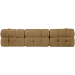Meridian Furniture Orin Saddle Velvet Performance Fabric 3 pc. Modular Sofa