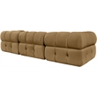 Meridian Furniture Orin Saddle Velvet Performance Fabric 3 pc. Modular Sofa