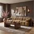 Meridian Furniture Orin Saddle Velvet Performance Fabric 3 pc. Modular Sofa
