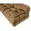 Meridian Furniture Orin Saddle Velvet Performance Fabric 3 pc. Modular Sofa